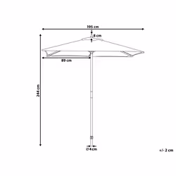 Market Parasol 195 cm FLAMENCO Light Beige