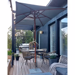 Market Parasol 195 cm FLAMENCO Dark Grey