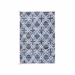 Cotton Area Rug 140 x 200 cm Blue ADIYAMAN