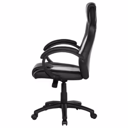 Office Chair Swivel FIGHTER Faux Leather Light Grey