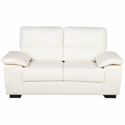 Sofa VOGAR Faux Leather Light Beige 2 Seater