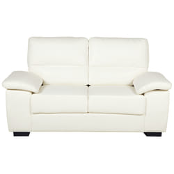 Sofa VOGAR Faux Leather Light Beige 2 Seater