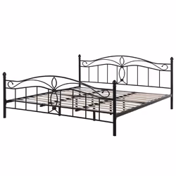 Bed Metal ANTLIA 180 x 200 cm (EU Super King) Black