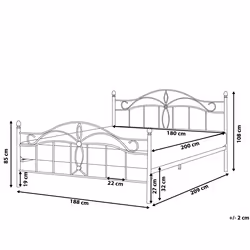 Bed Metal ANTLIA 180 x 200 cm (EU Super King) White