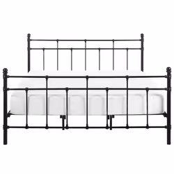 Bed Metal LYNX 180 x 200 cm (EU Super King) Black