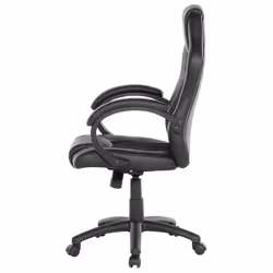 Office Chair Swivel FIGHTER Faux Leather Black