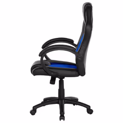 Office Chair Swivel FIGHTER Faux Leather Navy Blue