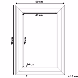 Wall Mirror LUNEL 60 cm 90 cm Black