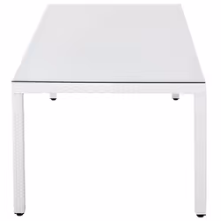 Garden Dining Table ITALY 220 cm 100 cm Glass White - Additional view 4