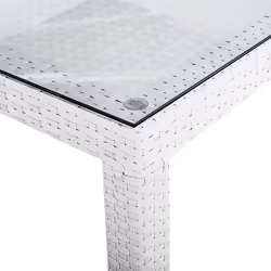 Garden Dining Table ITALY 220 cm 100 cm Glass White - Additional view 5