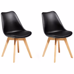 Set of 2 Dining Chairs DAKOTA II Black