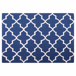 Wool Area Rug 140 x 200 cm Blue SILVAN