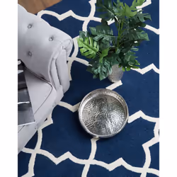 Wool Area Rug 80 x 150 cm Blue SILVAN