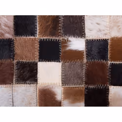 Rug -  Hand Tufted - Natural Cow Leather - 160x230 cm - Multicolour - KONYA