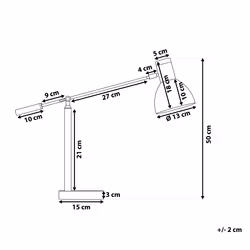 Desk Lamp PECKOS Adjustable Metal White