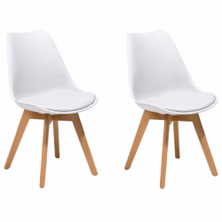 Set of 2 Dining Chairs DAKOTA II White