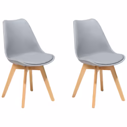 Set of 2 Dining Chairs DAKOTA II Grey