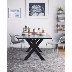 Set of 2 Dining Chairs ELBERT Light Grey