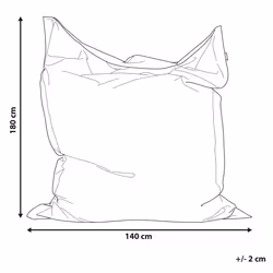 Bean Bag 300 L FUZZY 140 cm 180 cm Light Grey