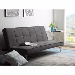 Sofa Bed HASLE Fabric Grey 3 Seater