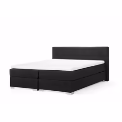Super King Size Bed - Pocket Sprung Mattress - Box Spring - 180x200 cm - ADMIRAL - Black