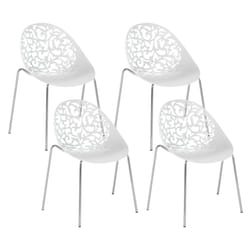 Set of 4 Dining Chairs MUMFORD White