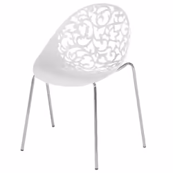 Set of 4 Dining Chairs MUMFORD White