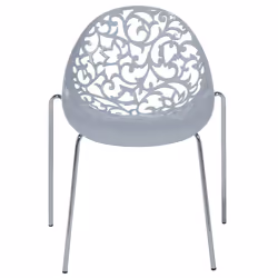 Set of 4 Dining Chairs MUMFORD Light Grey