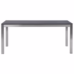 Garden Dining Table GROSSETO 180 cm 90 cm Flamed Granite Graphite Grey