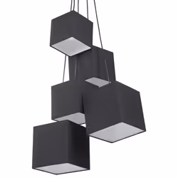 5 Light Cluster Pendant Lamp Black MESTA