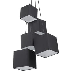5 Light Cluster Pendant Lamp Black MESTA