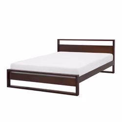 Bed Pine Wood GIULIA 160 x 200 cm (EU King Size) Dark Brown