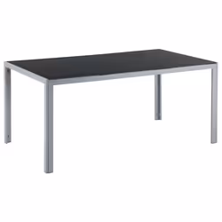 Garden Dining Table CATANIA 160 cm 91 cm Glass Black