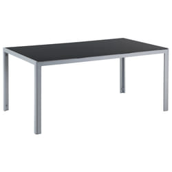 Garden Dining Table CATANIA 160 cm 91 cm Glass Black