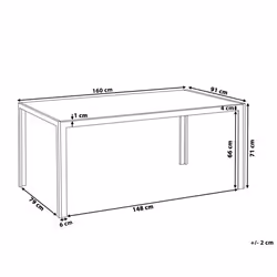 Garden Dining Table CATANIA 160 cm 91 cm Glass Black