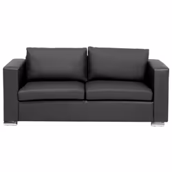 Sofa HELSINKI Leather Black 3 Seater