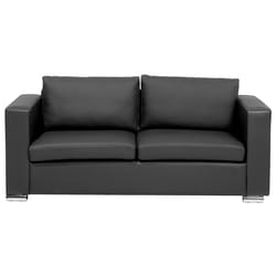 Sofa HELSINKI Leather Black 3 Seater
