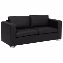 Sofa HELSINKI Leather Black 3 Seater