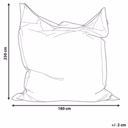 Bean Bag 600 L FUZZY 180 cm 230 cm Silver