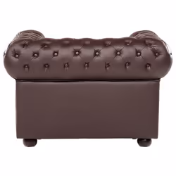 Armchair CHESTERFIELD Leather Brown