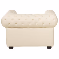 Armchair CHESTERFIELD Leather Beige