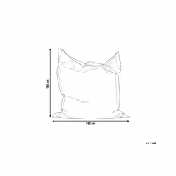 Large Bean Bag 140 x 180 cm Leaf Pattern FUZZY