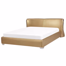 Bed Leather PARIS 180 x 200 cm (EU Super King) Gold