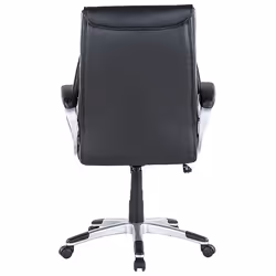 Executive Chair Swivel TRIUMPH Faux Leather Black