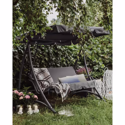 Patio Swing TEMPLE Metal Dark Grey
