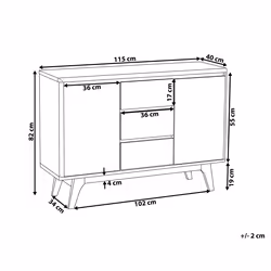 3 Drawer Chest PITTSBURGH Brown
