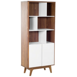 Bookcase COLUMBUS 182 cm Brown/ White