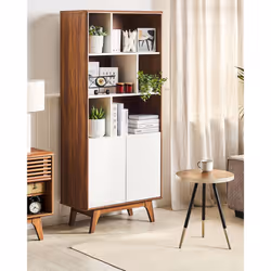 Bookcase COLUMBUS 182 cm Brown/ White