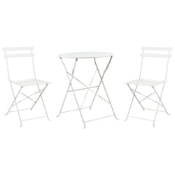 Bistro Set Folding FIORI Metal White
