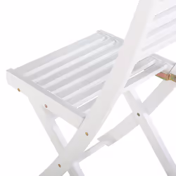 Bistro Set Folding FIJI Wood White